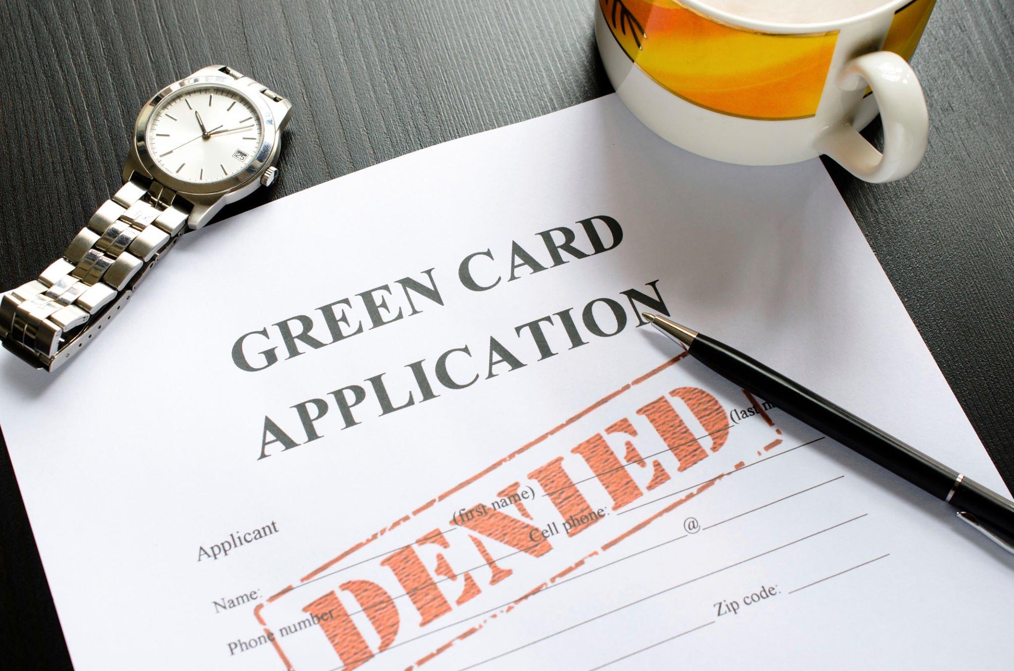 green card denied
